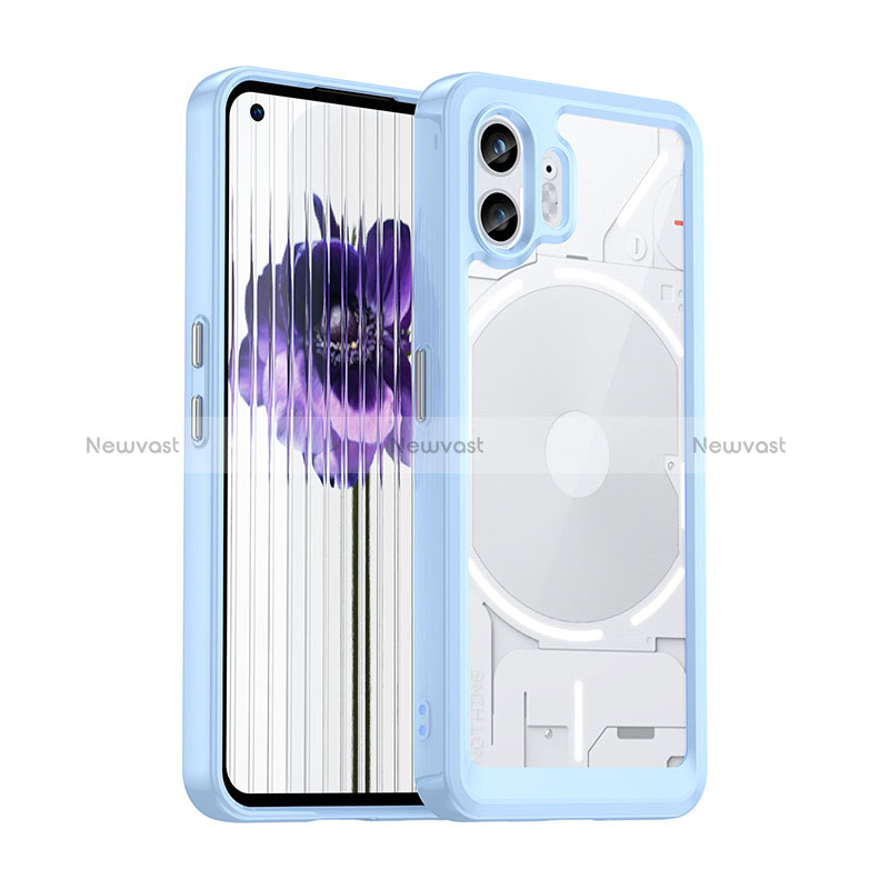 Silicone Transparent Frame Case Cover J01S for Nothing Phone 2