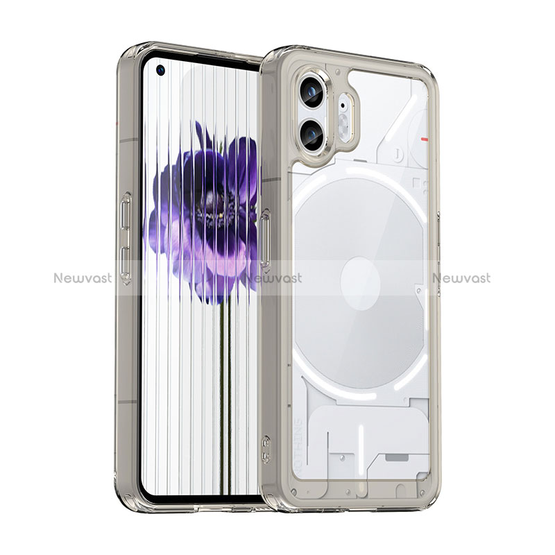 Silicone Transparent Frame Case Cover J01S for Nothing Phone 2