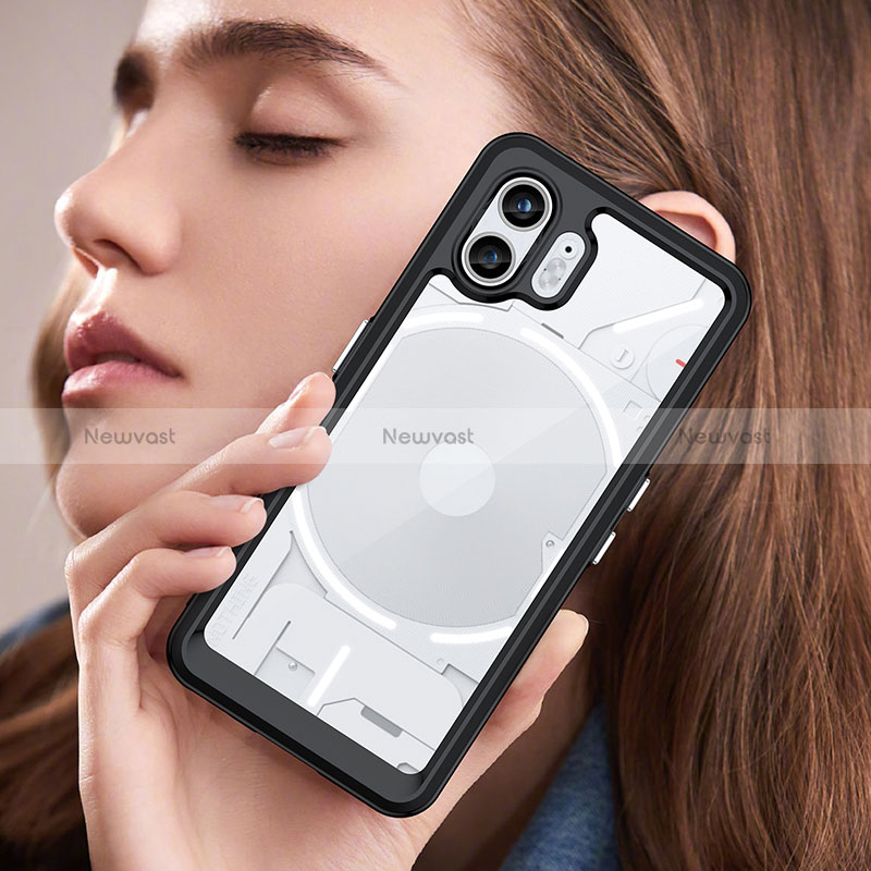 Silicone Transparent Frame Case Cover J01S for Nothing Phone 2