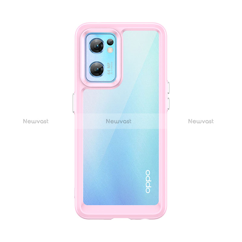 Silicone Transparent Frame Case Cover J01S for OnePlus Nord CE 2 5G