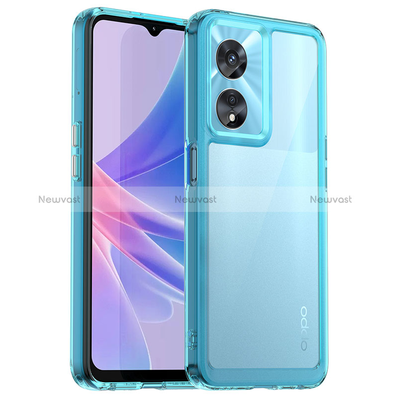 Silicone Transparent Frame Case Cover J01S for Oppo A1 5G