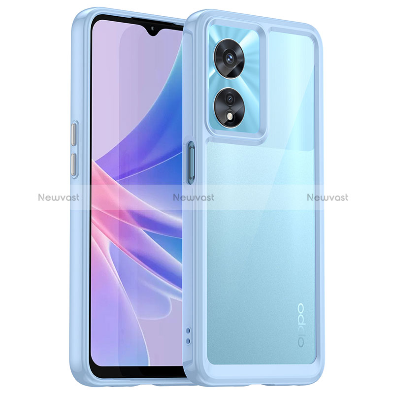 Silicone Transparent Frame Case Cover J01S for Oppo A1 5G