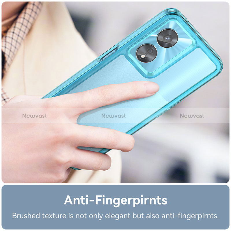 Silicone Transparent Frame Case Cover J01S for Oppo A1 Pro 5G