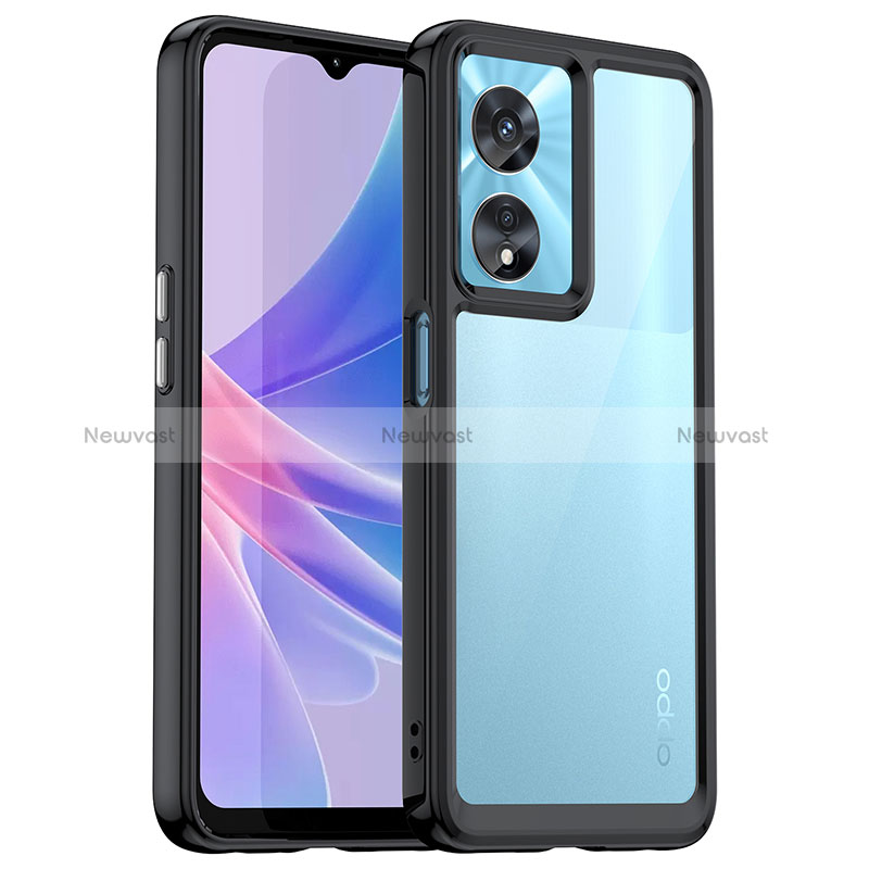 Silicone Transparent Frame Case Cover J01S for Oppo A1 Pro 5G