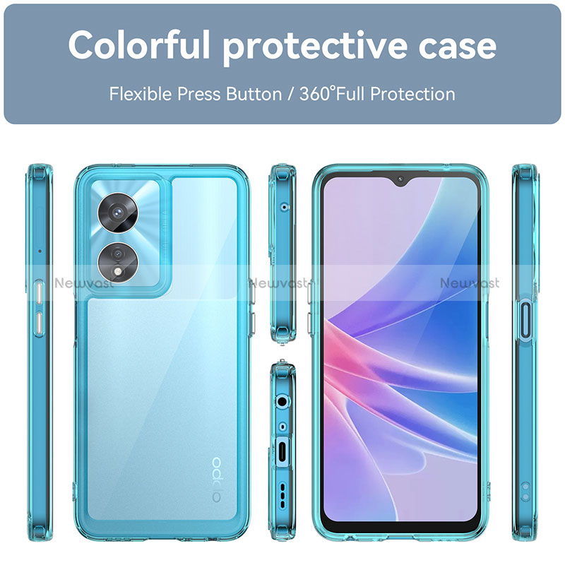 Silicone Transparent Frame Case Cover J01S for Oppo A1 Pro 5G