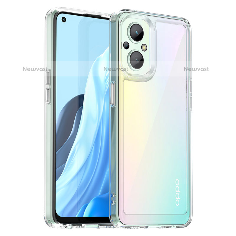 Silicone Transparent Frame Case Cover J01S for Oppo F21 Pro 5G