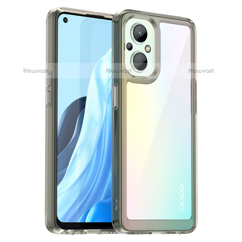 Silicone Transparent Frame Case Cover J01S for Oppo F21 Pro 5G