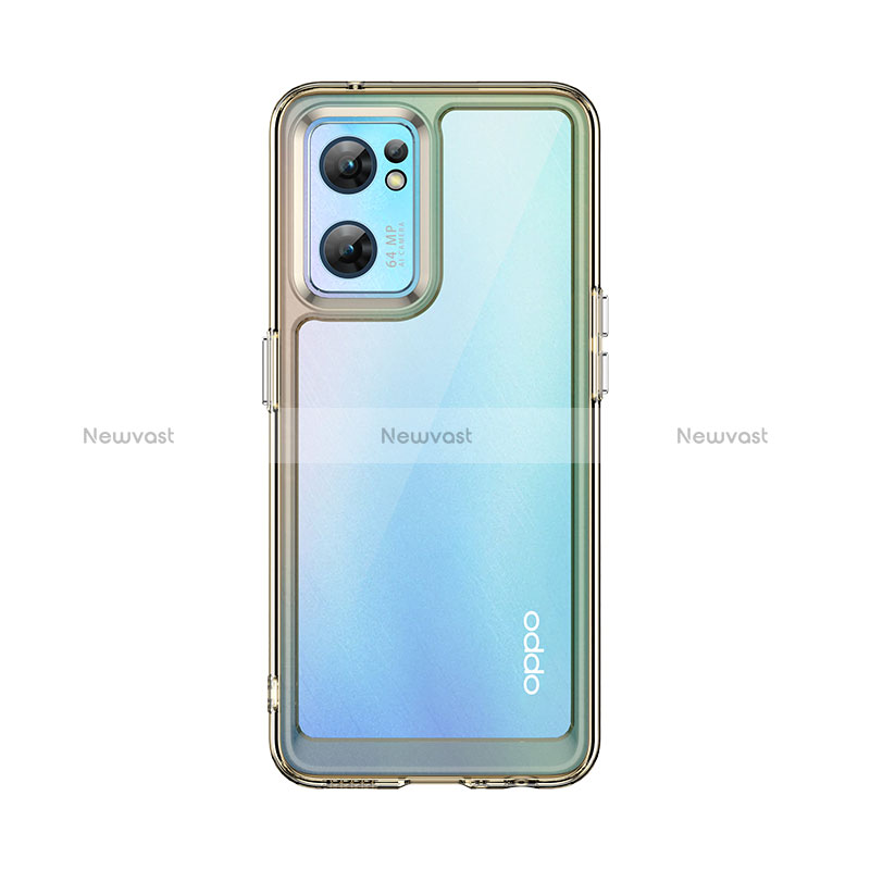 Silicone Transparent Frame Case Cover J01S for Oppo Find X5 Lite 5G