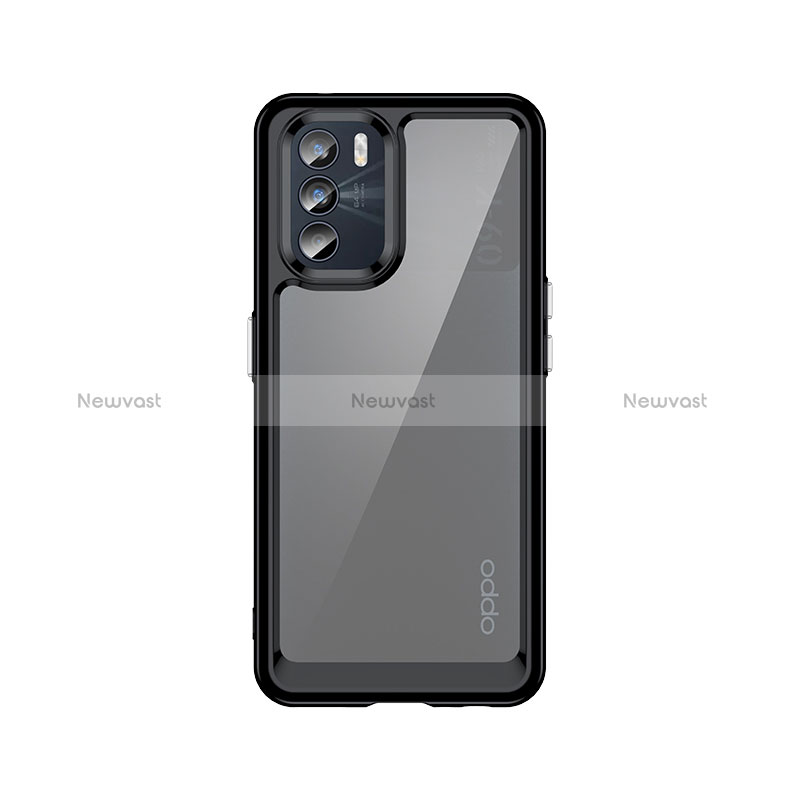 Silicone Transparent Frame Case Cover J01S for Oppo K9 Pro 5G