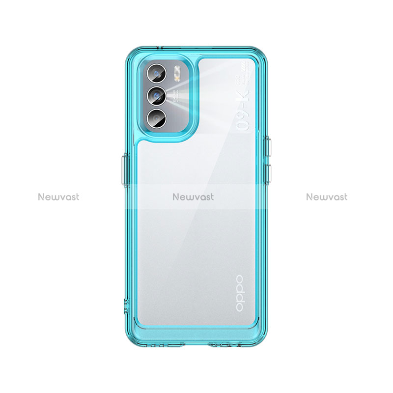 Silicone Transparent Frame Case Cover J01S for Oppo K9 Pro 5G