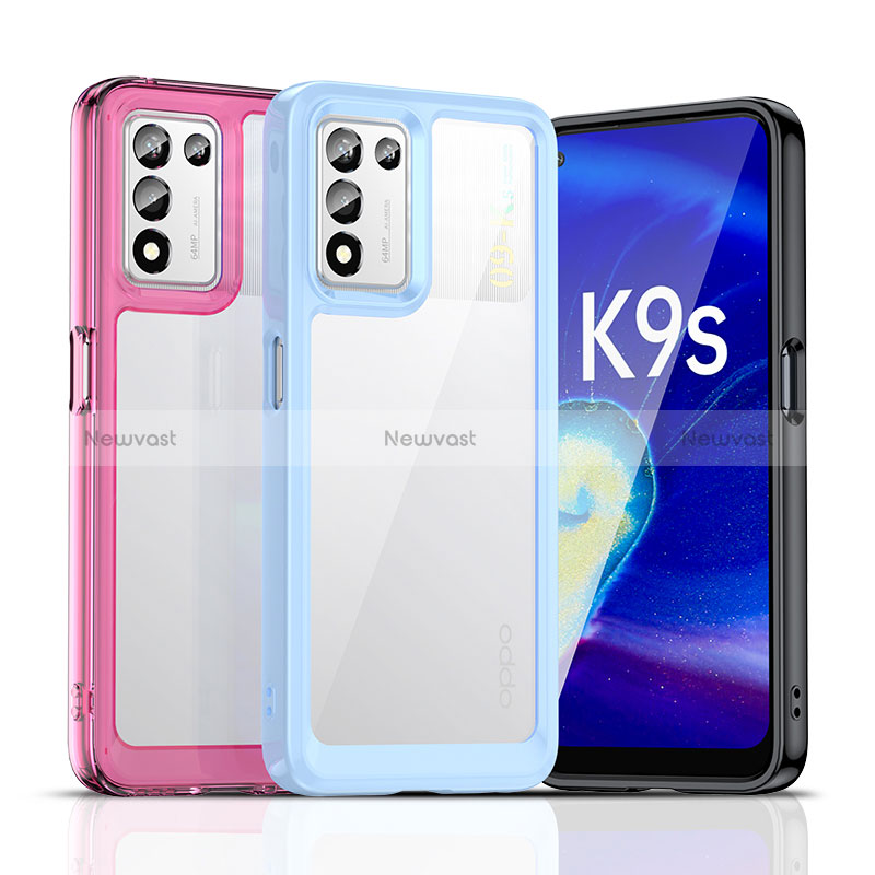 Silicone Transparent Frame Case Cover J01S for Oppo K9S 5G