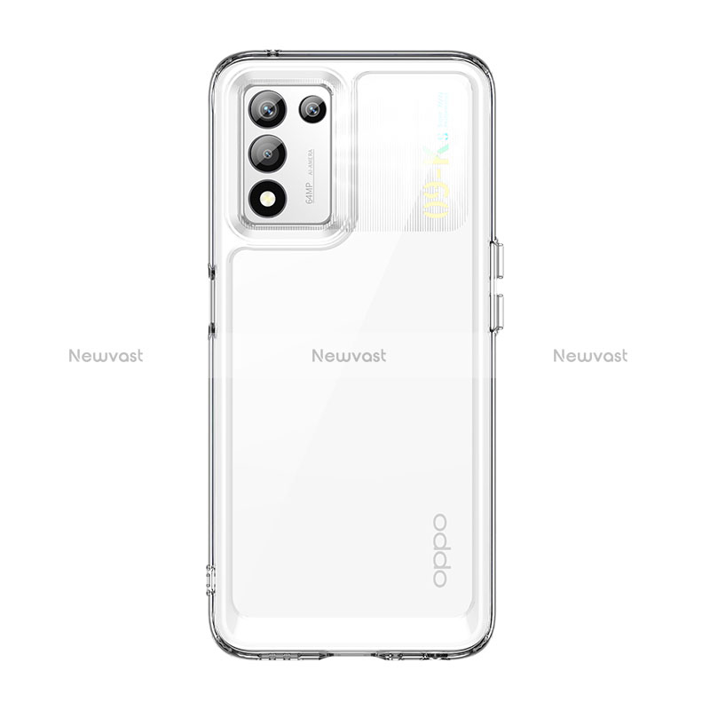 Silicone Transparent Frame Case Cover J01S for Oppo K9S 5G Clear