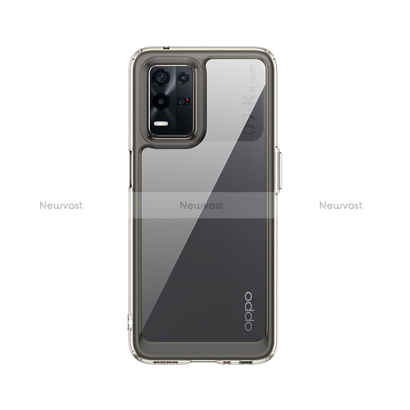 Silicone Transparent Frame Case Cover J01S for Oppo K9X 5G