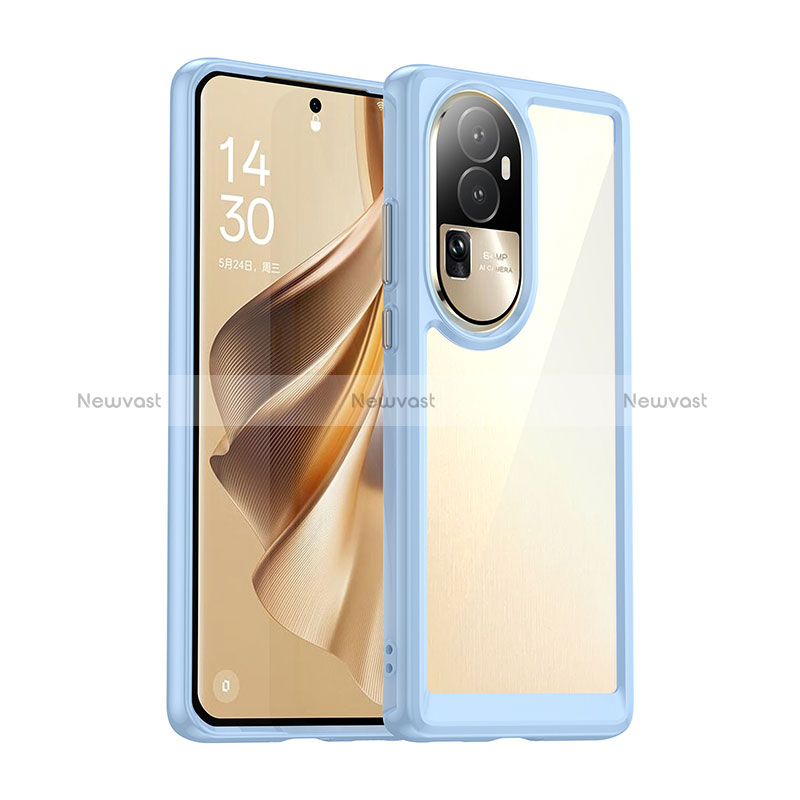 Silicone Transparent Frame Case Cover J01S for Oppo Reno10 Pro+ Plus 5G