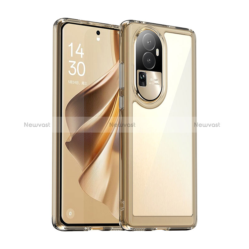 Silicone Transparent Frame Case Cover J01S for Oppo Reno10 Pro+ Plus 5G