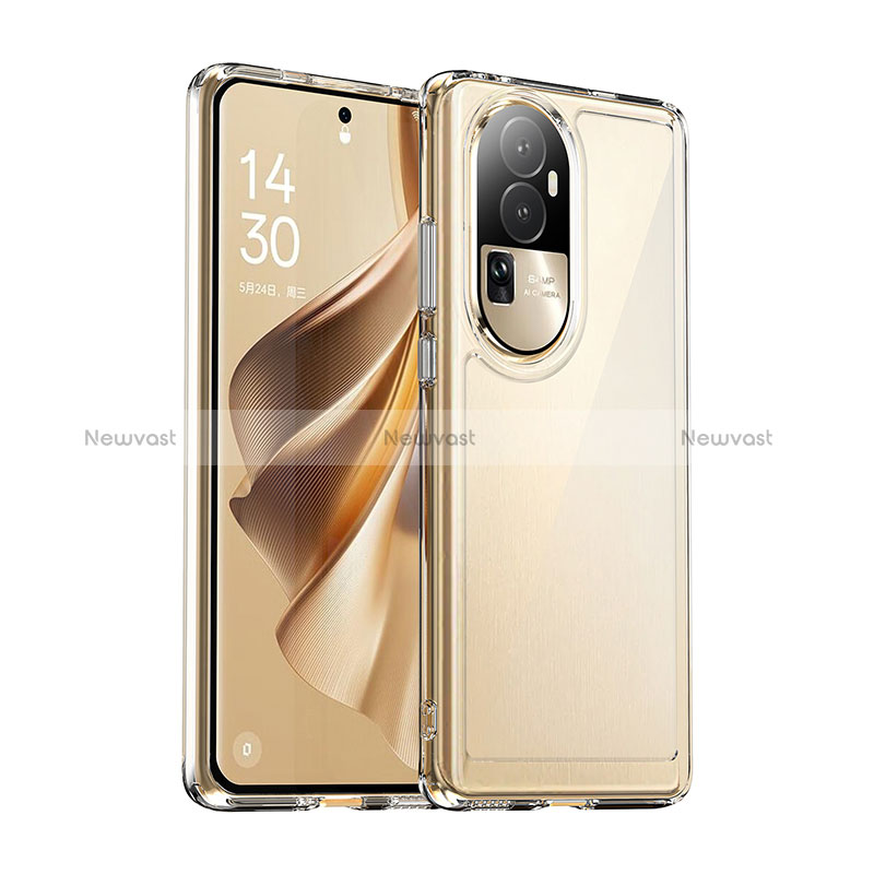 Silicone Transparent Frame Case Cover J01S for Oppo Reno10 Pro+ Plus 5G