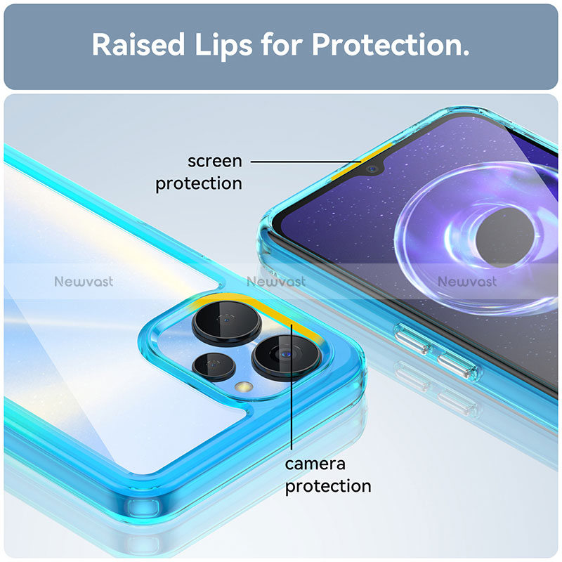 Silicone Transparent Frame Case Cover J01S for Realme 10T 5G