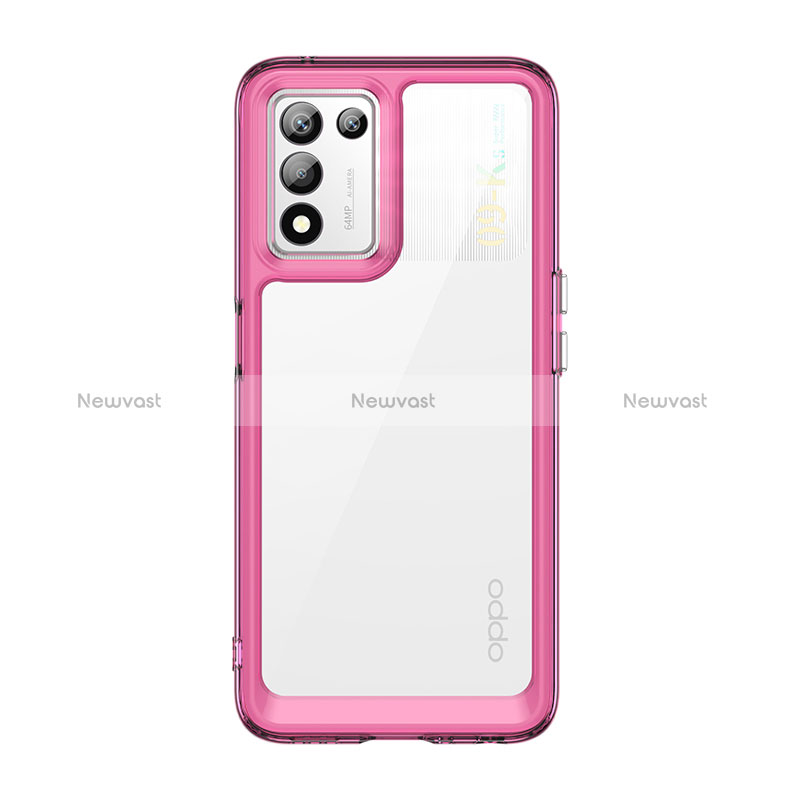 Silicone Transparent Frame Case Cover J01S for Realme 9 SE 5G