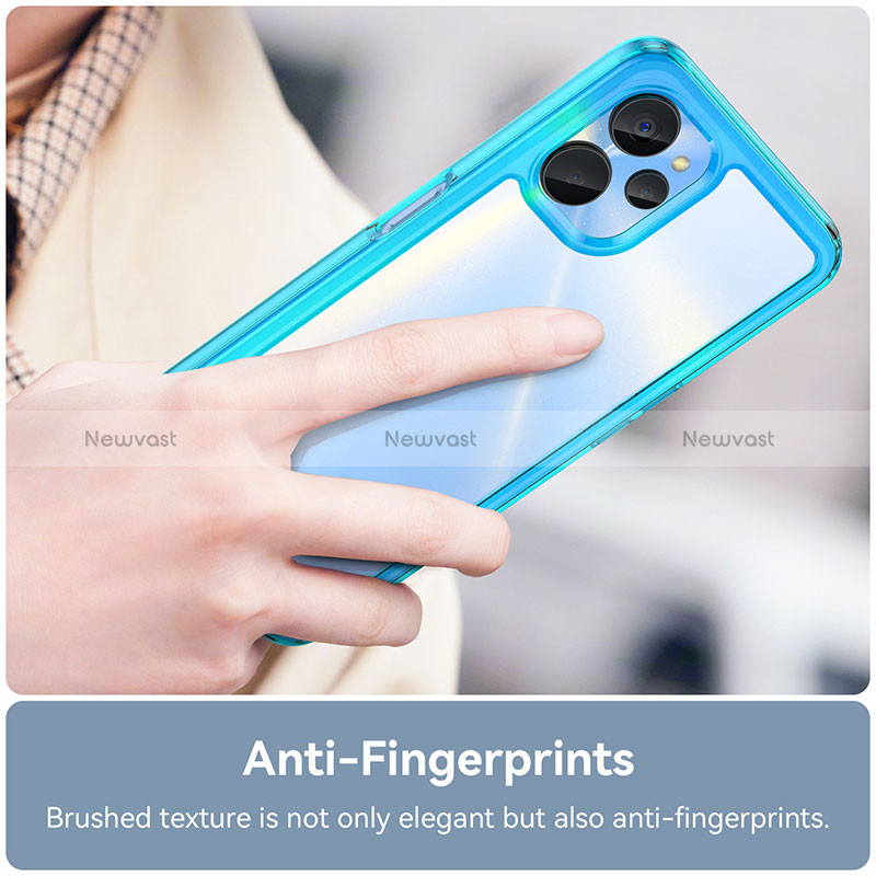 Silicone Transparent Frame Case Cover J01S for Realme 9i 5G