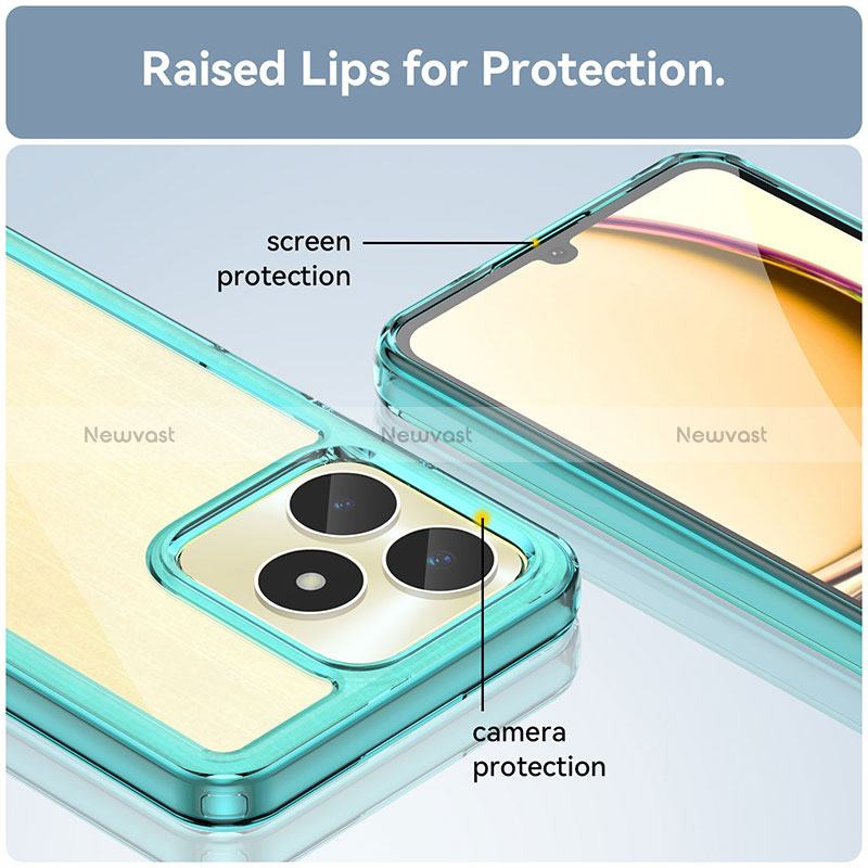 Silicone Transparent Frame Case Cover J01S for Realme C51