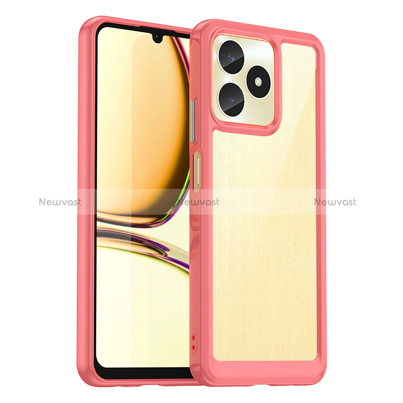 Silicone Transparent Frame Case Cover J01S for Realme C51