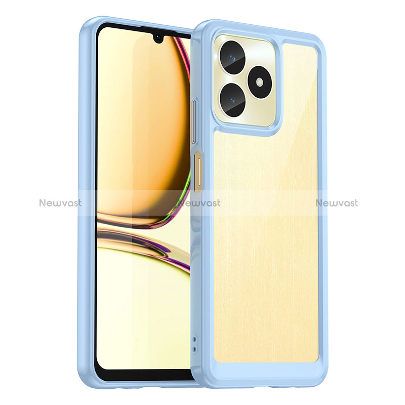 Silicone Transparent Frame Case Cover J01S for Realme C51