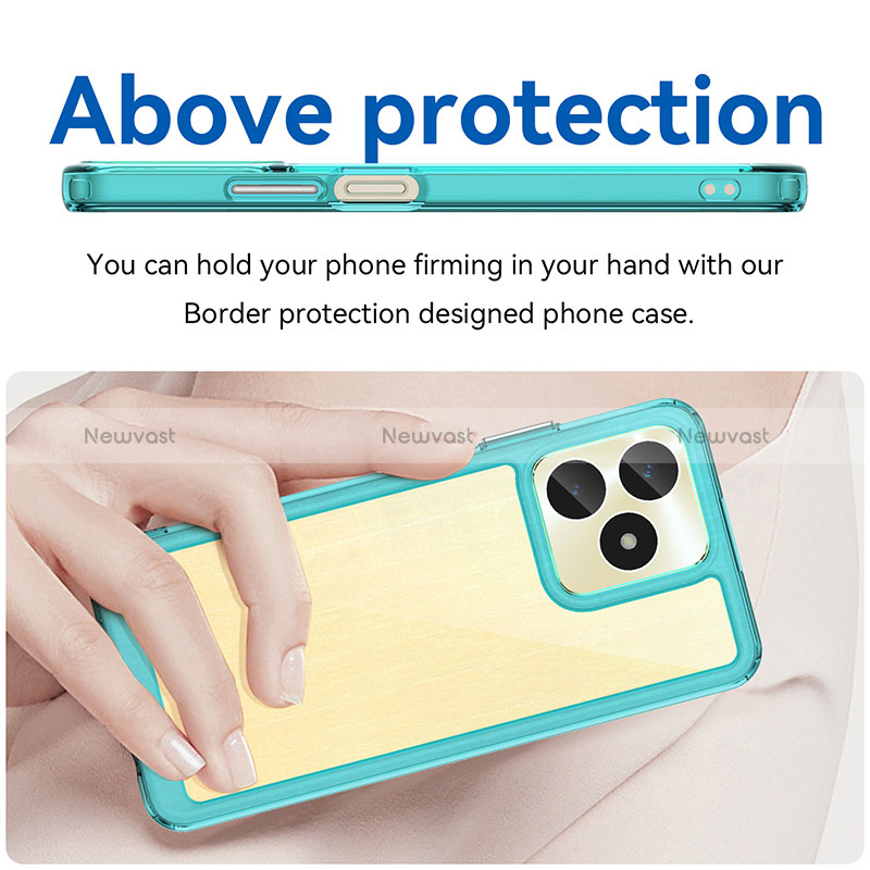 Silicone Transparent Frame Case Cover J01S for Realme C51