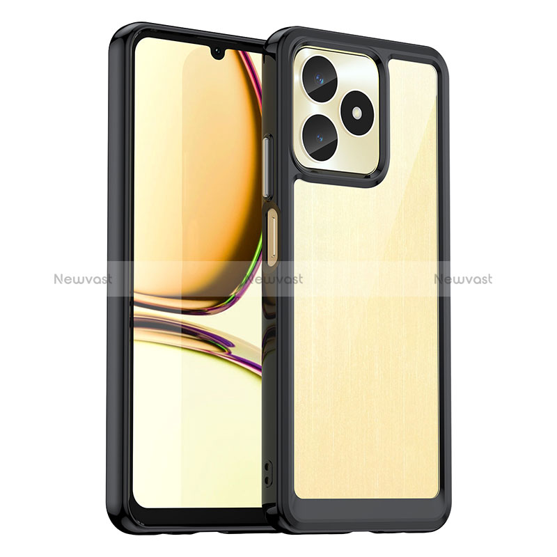 Silicone Transparent Frame Case Cover J01S for Realme C53