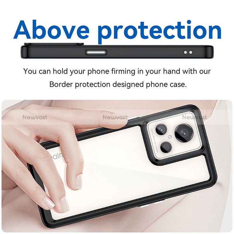 Silicone Transparent Frame Case Cover J01S for Realme GT2 Master Explorer