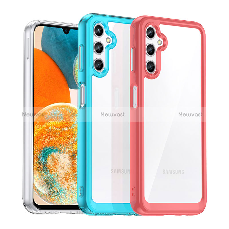 Silicone Transparent Frame Case Cover J01S for Samsung Galaxy Jump3 5G