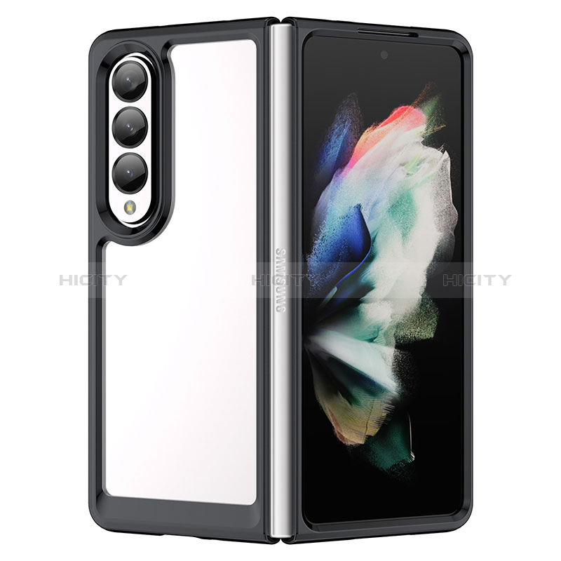 Silicone Transparent Frame Case Cover J01S for Samsung Galaxy Z Fold4 5G