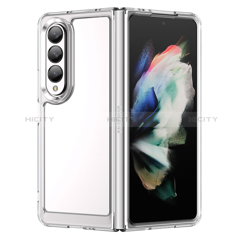 Silicone Transparent Frame Case Cover J01S for Samsung Galaxy Z Fold4 5G