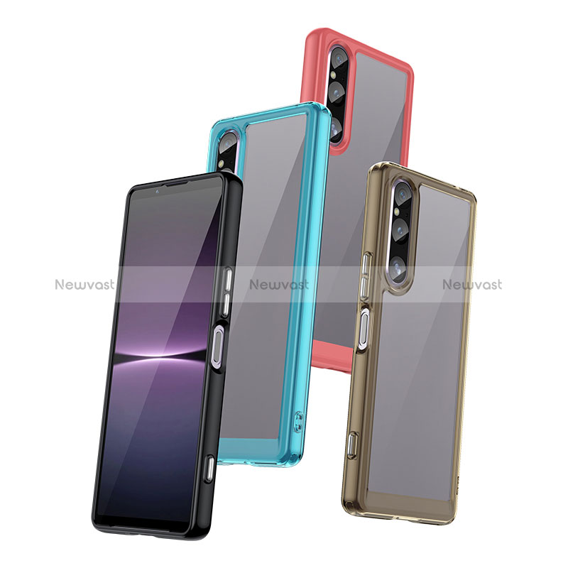 Silicone Transparent Frame Case Cover J01S for Sony Xperia 1 V