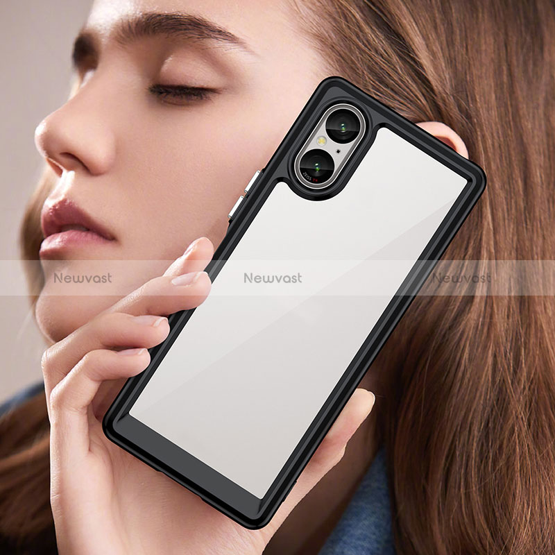 Silicone Transparent Frame Case Cover J01S for Sony Xperia 5 V