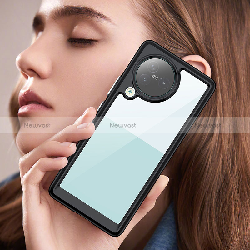 Silicone Transparent Frame Case Cover J01S for Xiaomi Civi 3 5G