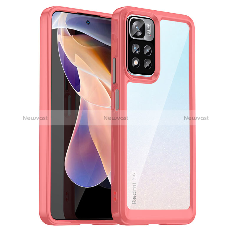 Silicone Transparent Frame Case Cover J01S for Xiaomi Mi 11i 5G (2022)