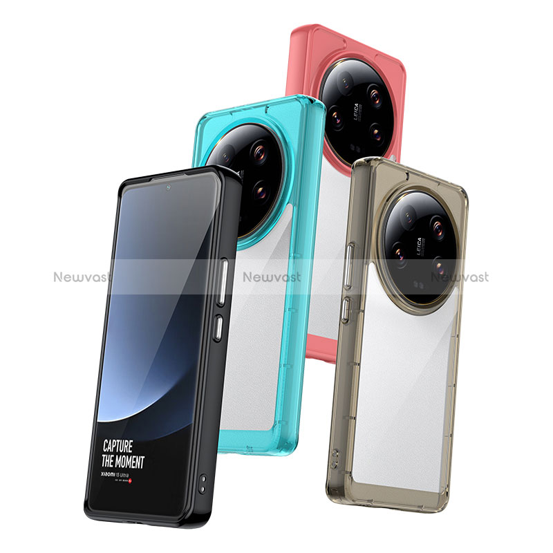 Silicone Transparent Frame Case Cover J01S for Xiaomi Mi 13 Ultra 5G