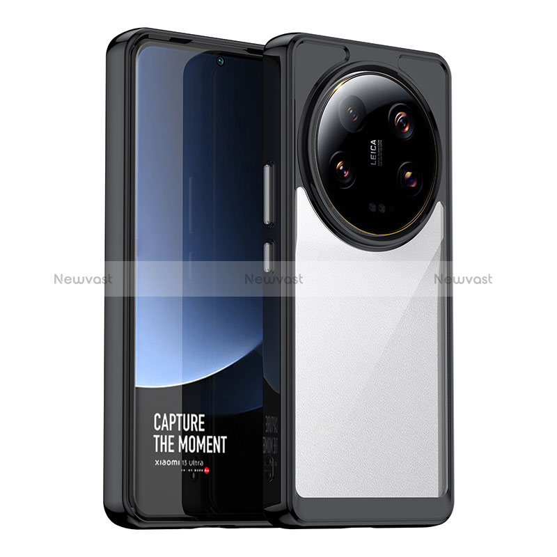 Silicone Transparent Frame Case Cover J01S for Xiaomi Mi 13 Ultra 5G Black