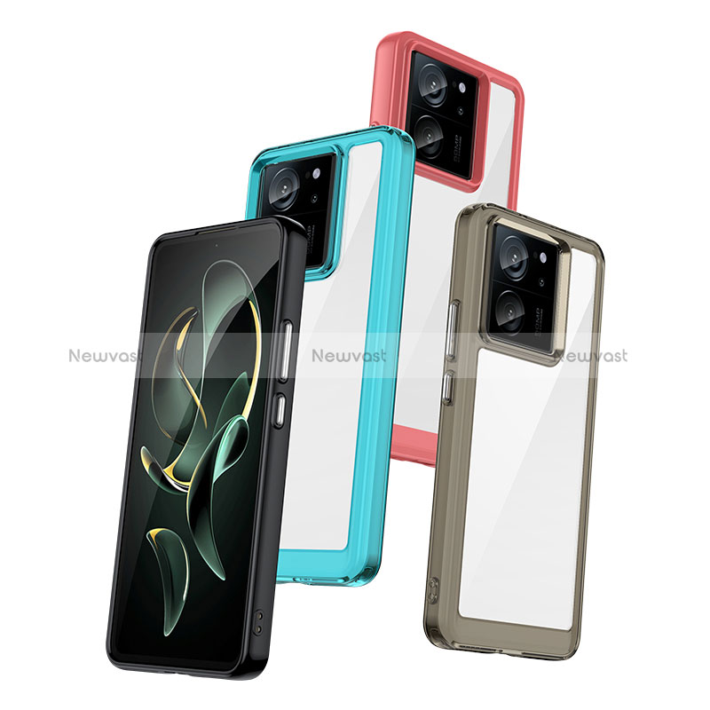 Silicone Transparent Frame Case Cover J01S for Xiaomi Mi 13T 5G