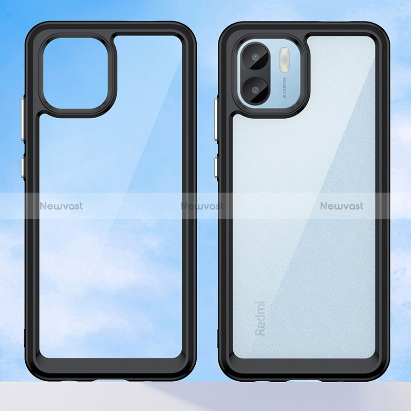 Silicone Transparent Frame Case Cover J01S for Xiaomi Poco C50