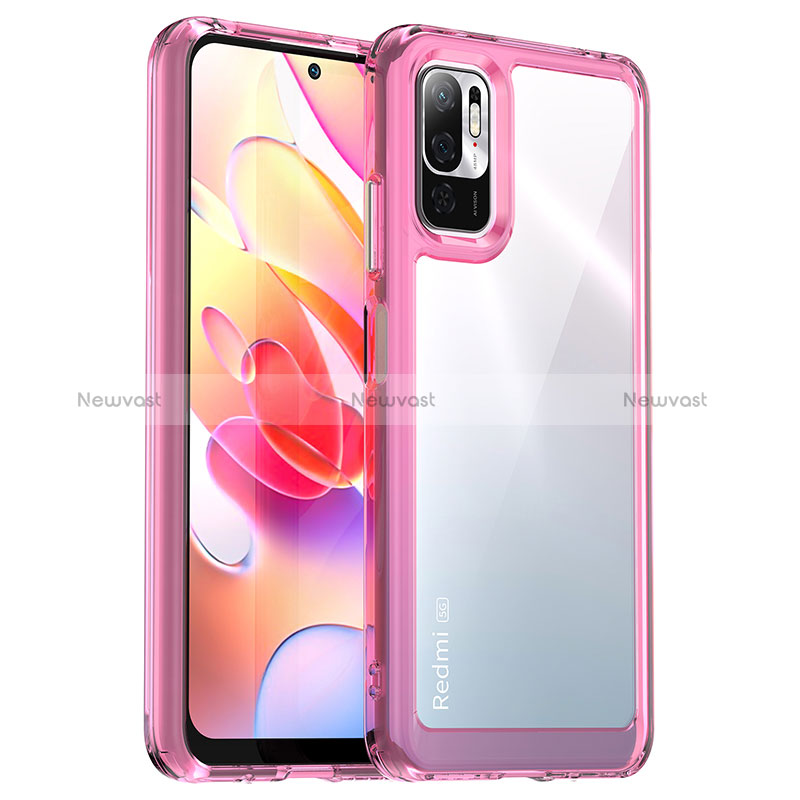 Silicone Transparent Frame Case Cover J01S for Xiaomi POCO M3 Pro 5G