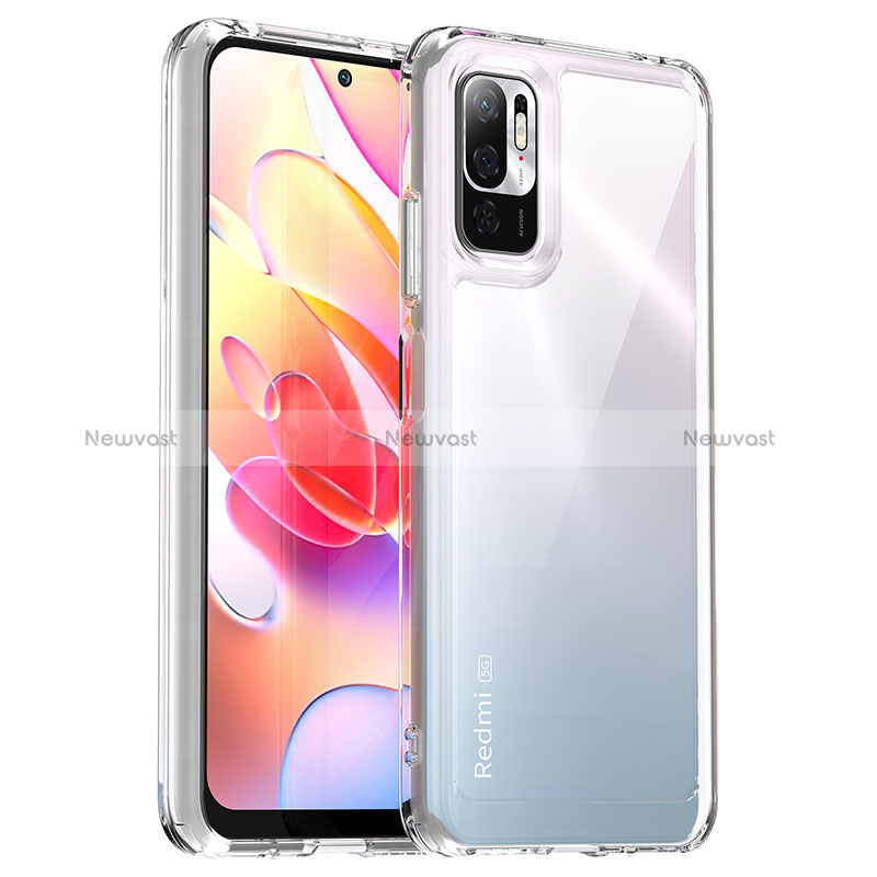 Silicone Transparent Frame Case Cover J01S for Xiaomi POCO M3 Pro 5G Clear