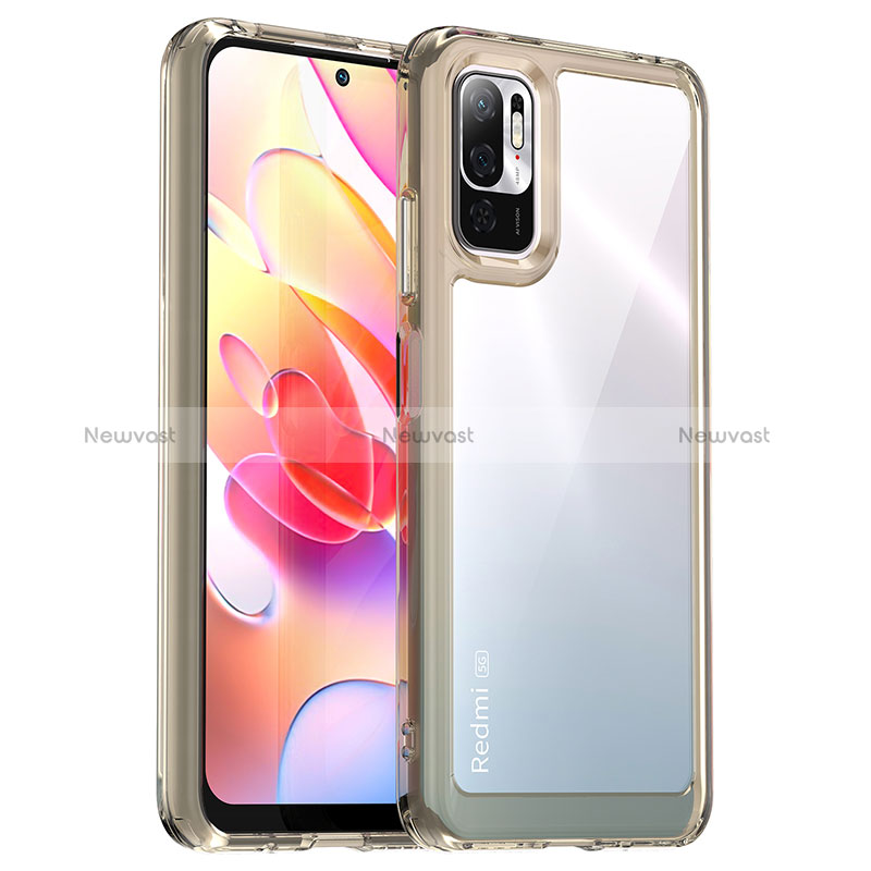 Silicone Transparent Frame Case Cover J01S for Xiaomi POCO M3 Pro 5G Gray