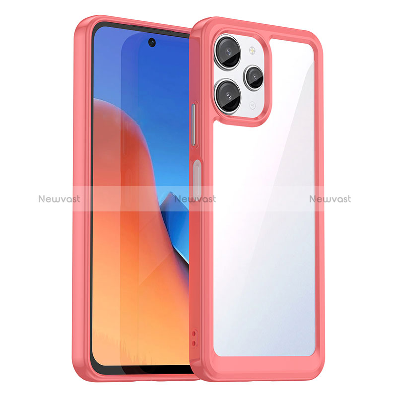 Silicone Transparent Frame Case Cover J01S for Xiaomi Poco M6 Pro 5G