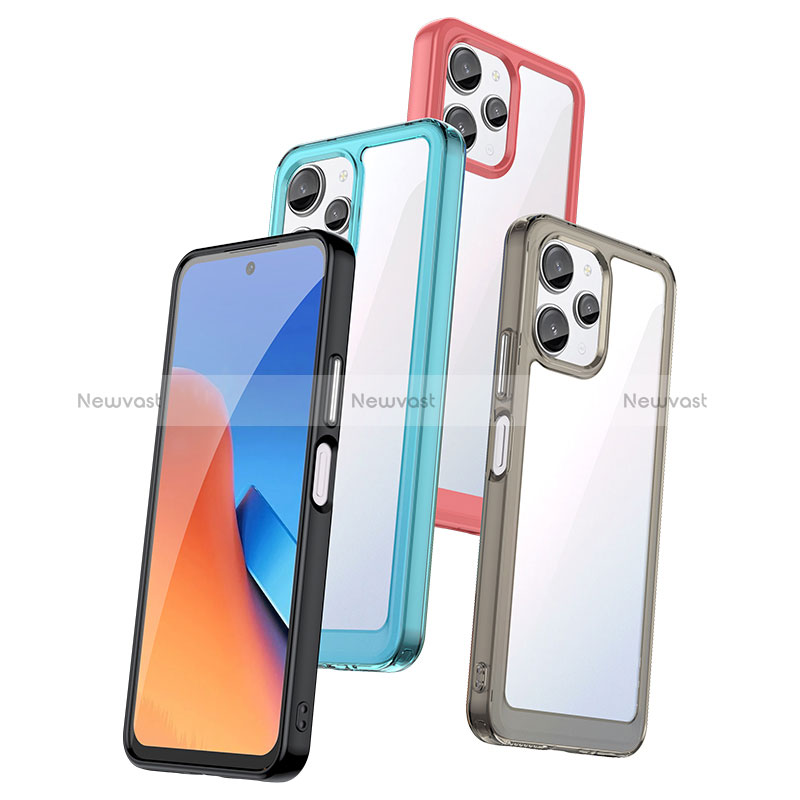 Silicone Transparent Frame Case Cover J01S for Xiaomi Poco M6 Pro 5G