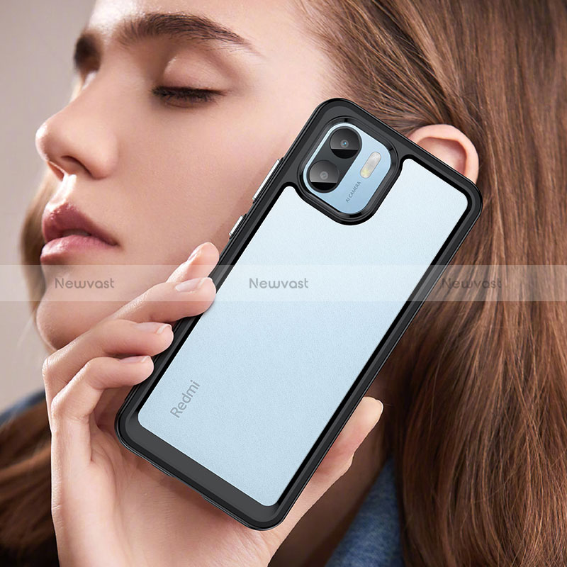 Silicone Transparent Frame Case Cover J01S for Xiaomi Redmi A1