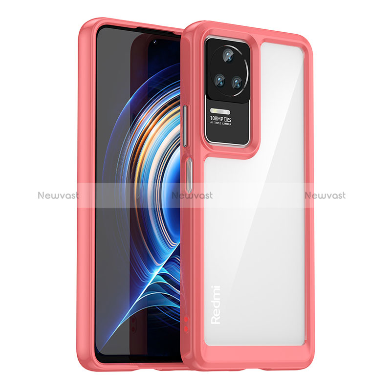 Silicone Transparent Frame Case Cover J01S for Xiaomi Redmi K50 Pro 5G