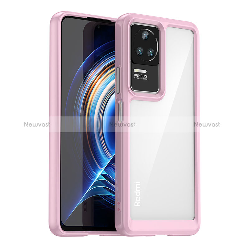 Silicone Transparent Frame Case Cover J01S for Xiaomi Redmi K50 Pro 5G