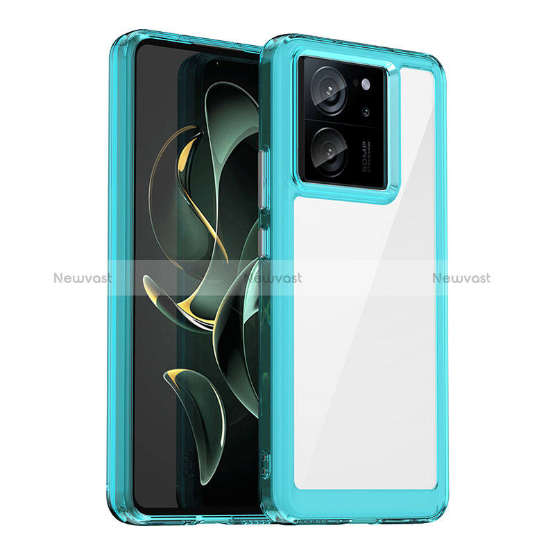 Silicone Transparent Frame Case Cover J01S for Xiaomi Redmi K60 Ultra 5G