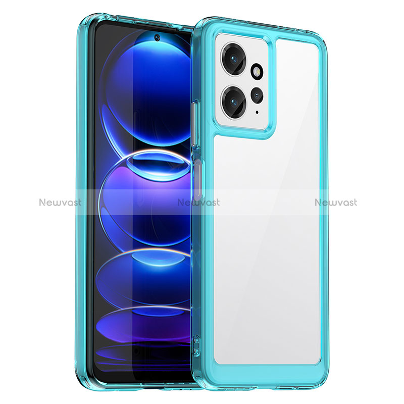 Silicone Transparent Frame Case Cover J01S for Xiaomi Redmi Note 12 4G